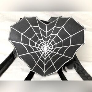NEW MAD Engine Halloween Spiderweb Heart Backpack Bag Purse Goth Spooky Novelty